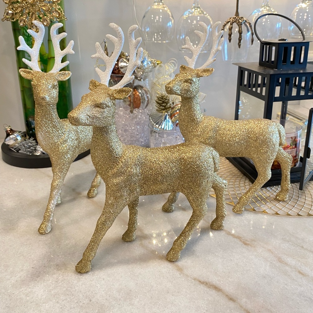 3 set Gold Deer decor